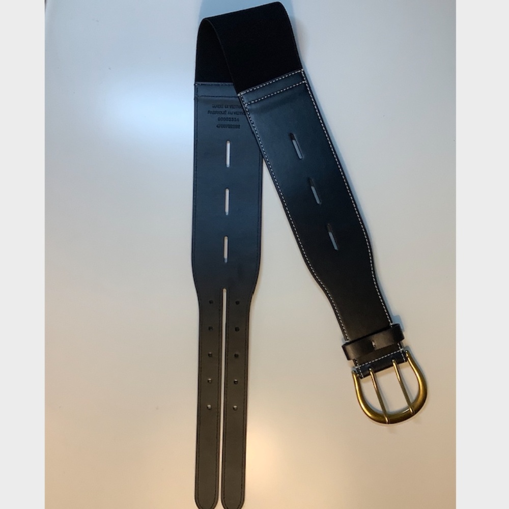 NWT Black Ralph Lauren Double-Prong Stretch Belt